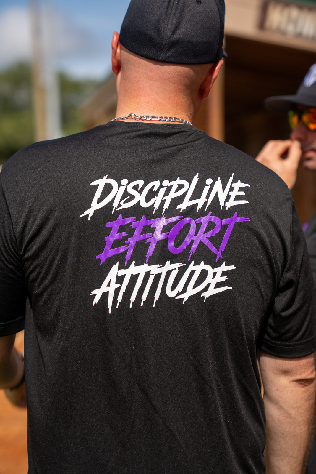 Diamond Elite Academy athlete wearing a Discipline, Effort, Attitude team shirt